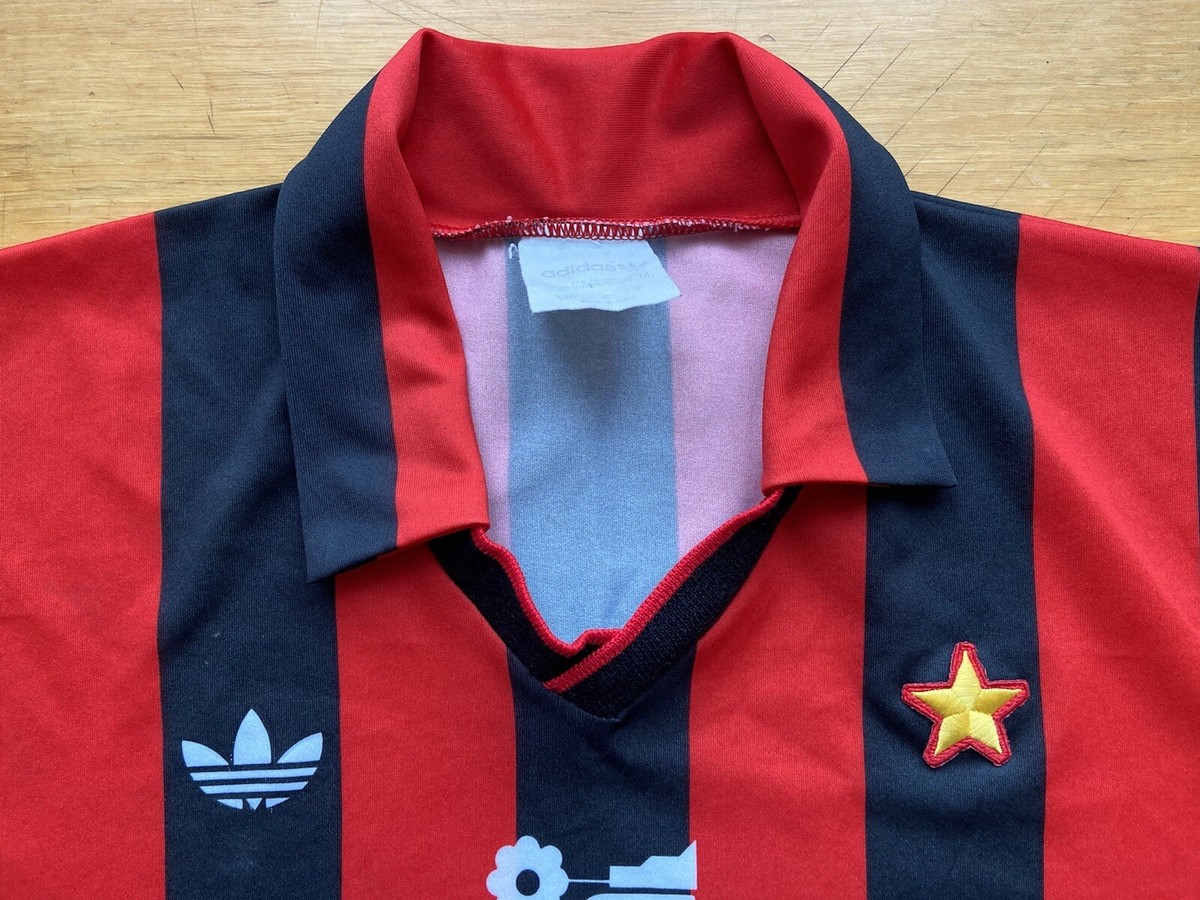 ウェア ADIDAS 1990/1991 AC MILAN HOME JERSEY Ac Milan 1990 1991 Home Shirt Adidas Vintage Soccer Jersey