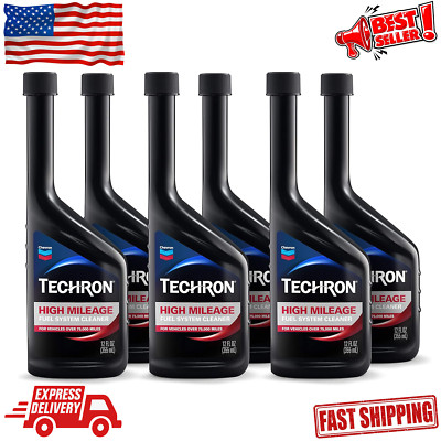 Chevron Techron High Mileage Fuel System Cleaner, 12 oz, Pack of 6,   5.04 pound