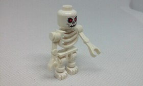 Lego Ninjago Skulkin Skeleton 1 1/2" Red eye Skeleton Bones Authentic Minifigure