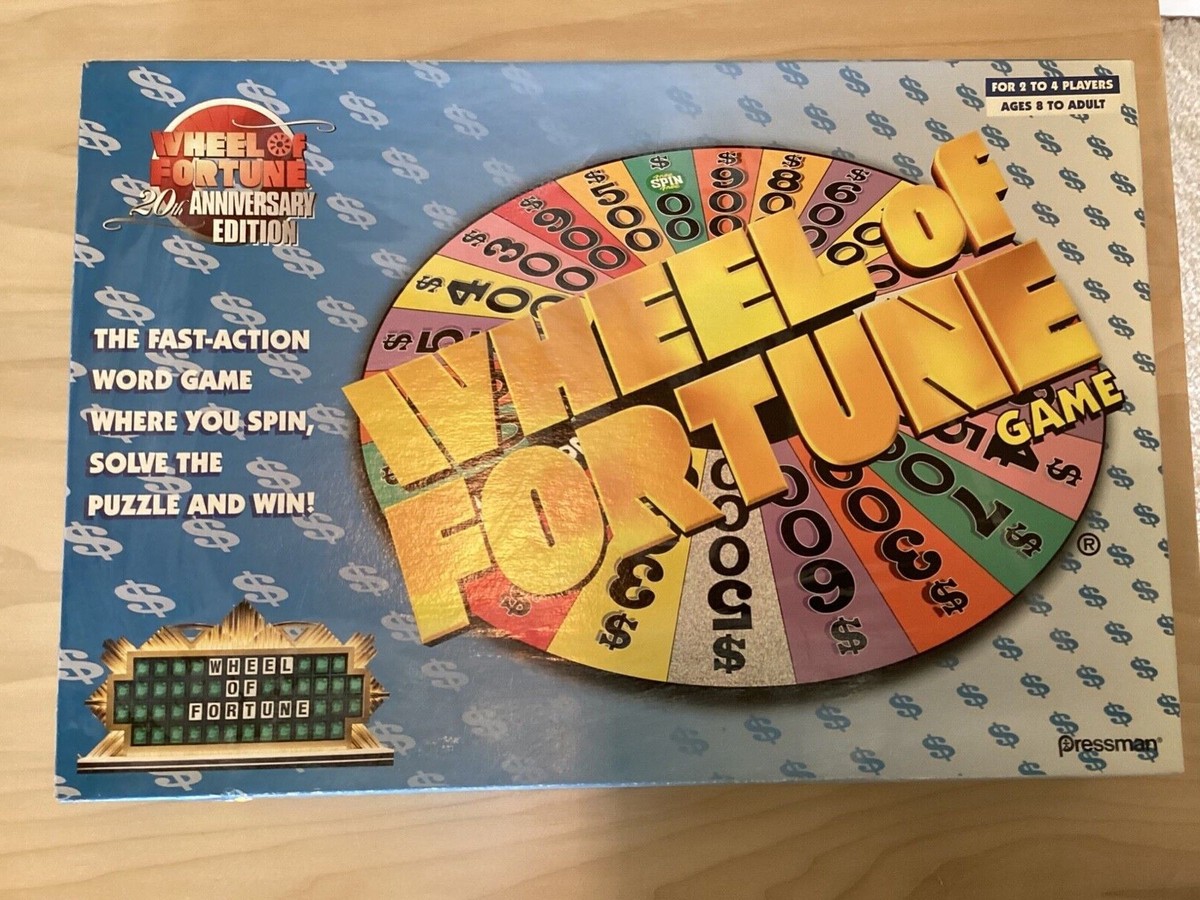 Wheel of Fortune Board Game 20th Anniversary Edition 2002 Complete