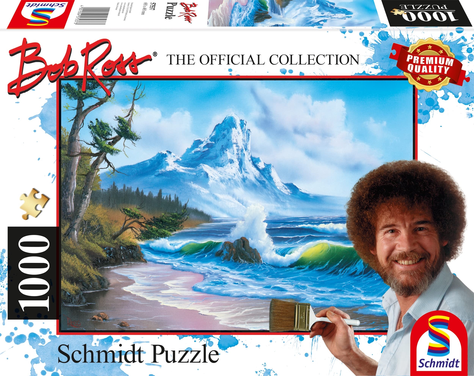 Schmidt   Bob Ross: Mountain by the Sea (1,000 pieces)   Jigsaw Puzzle   Ages 12