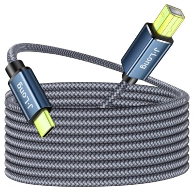  USB C auf USB B Druckerkabel geflochten High Speed USB Typ C auf USB 2.0 Typ B Pr
