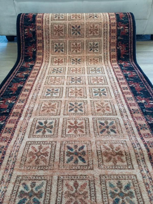 Wool Hallway Runner 80cm wide by the meter Machine Woven Cream