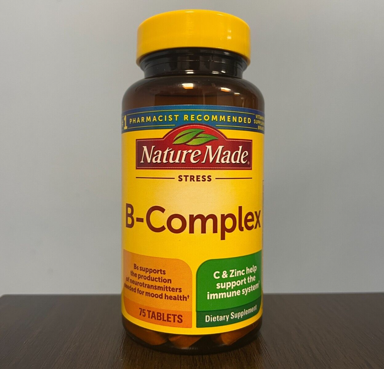 Nature Made Stress B Complex with Zinc Tablets 75 Count. New Expires