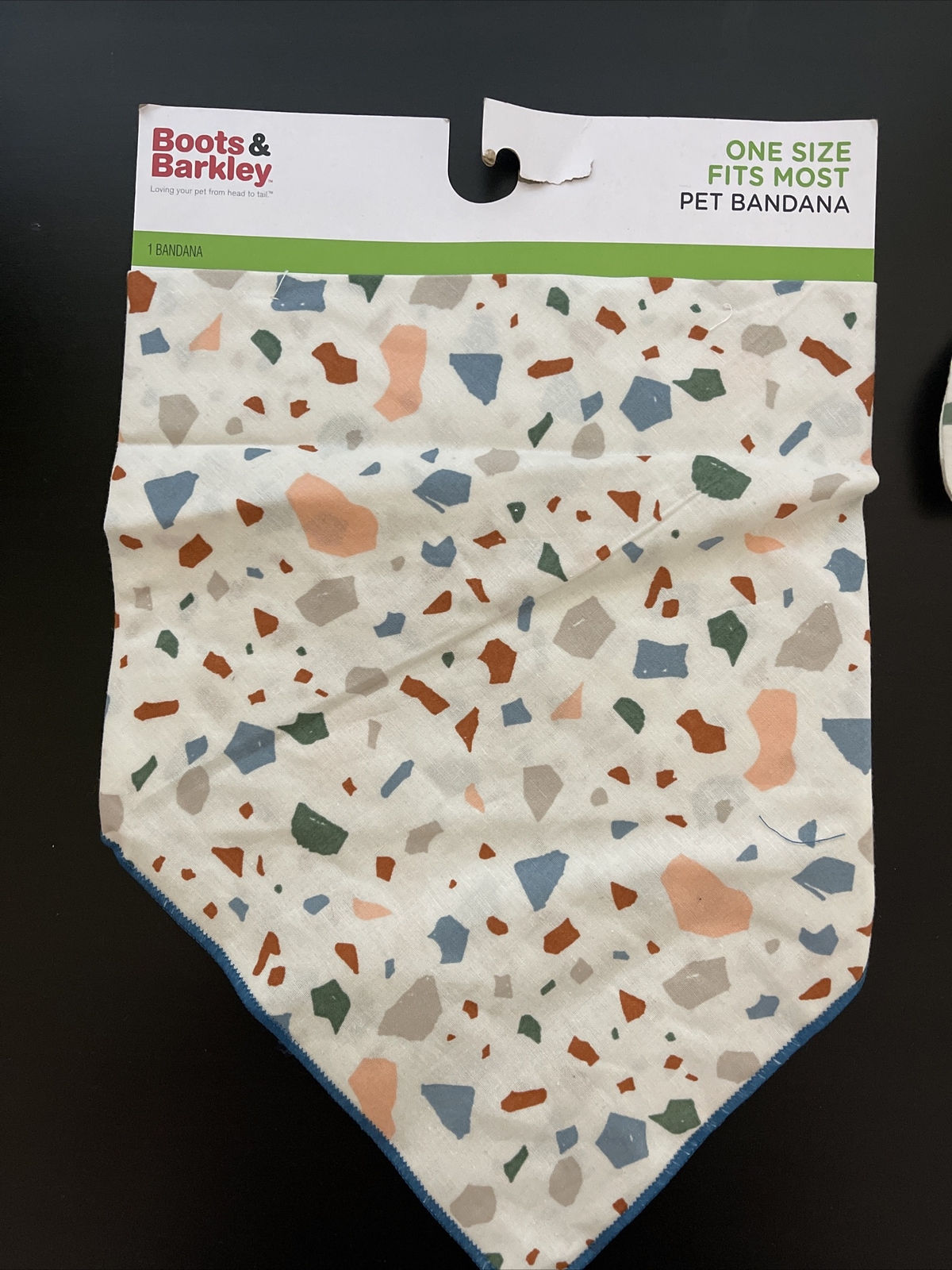 Boots&Barkley Confetti Print Dog Bandana One Size Fits Most + Bow