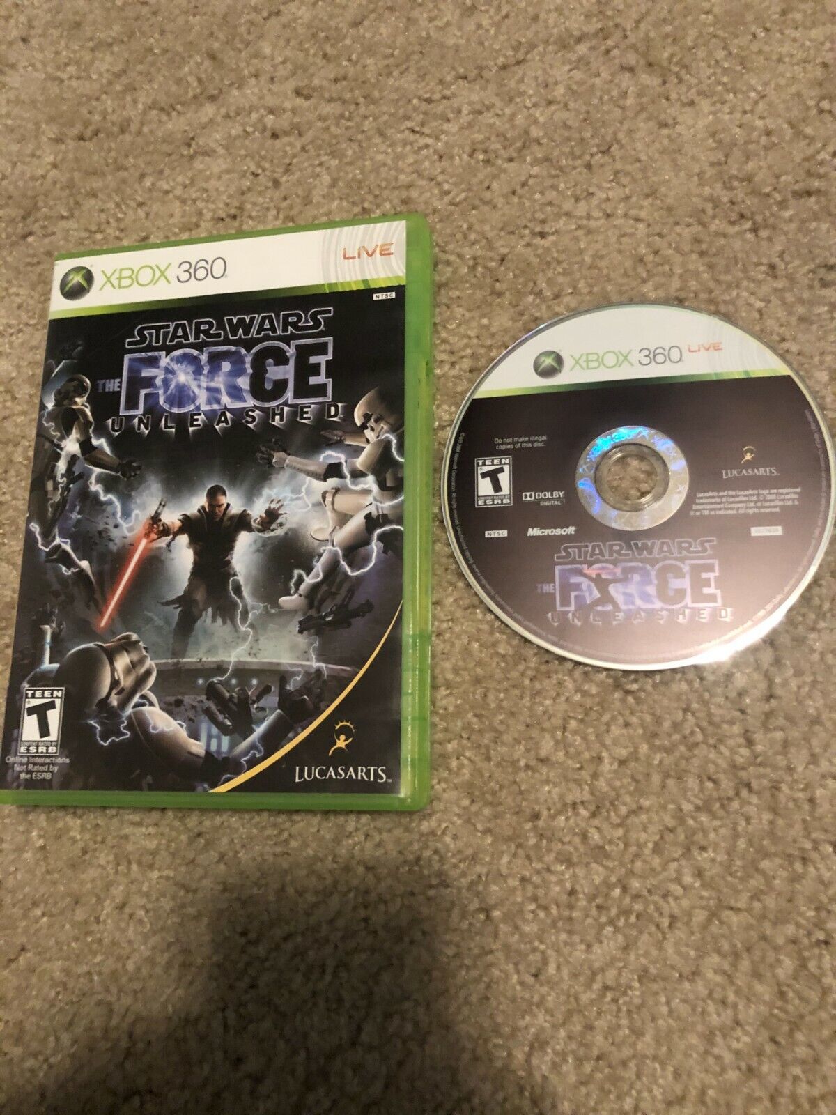 Star Wars: The Force Unleashed (Microsoft Xbox 360, 2008. Complete  23272332761