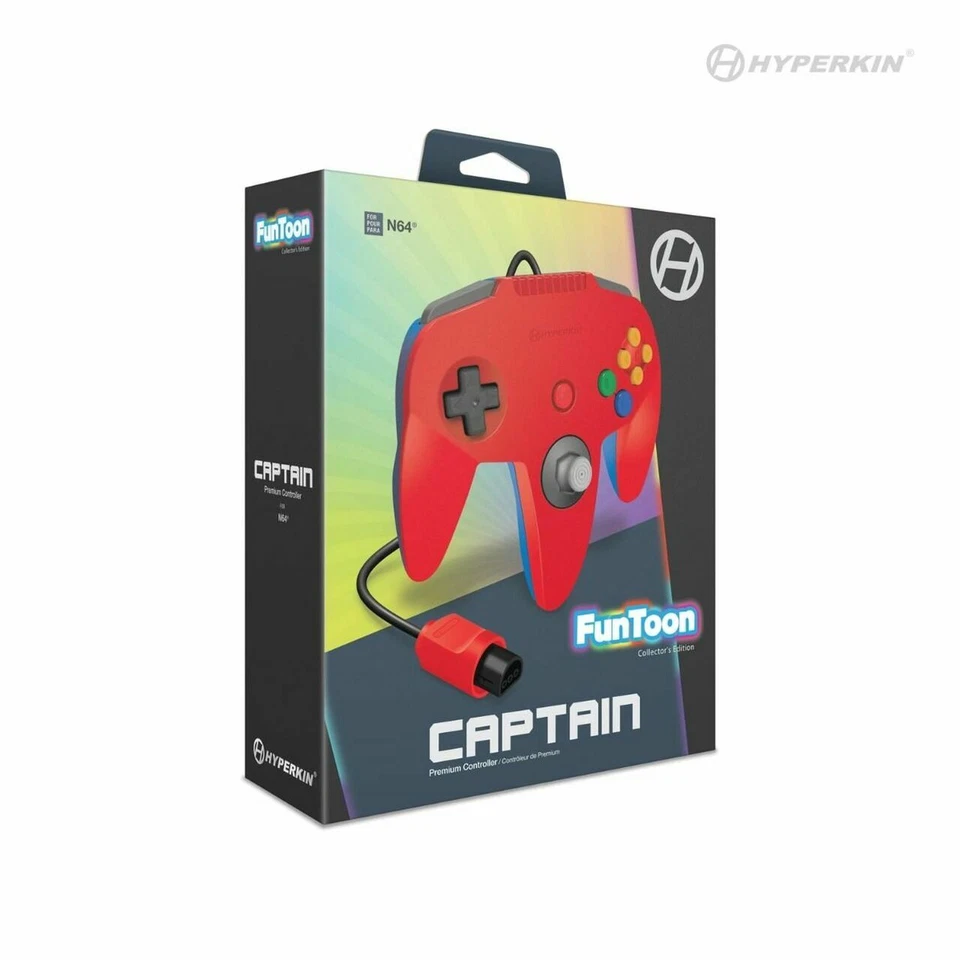 Captain Premium N64 Controller Funtoon Collectors Edition Red or Green - Image 2 of 4