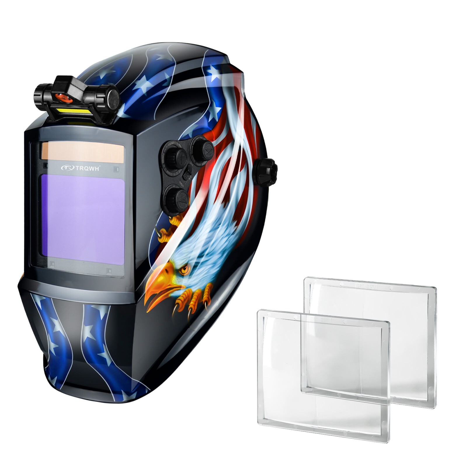 TRQWH Auto Darkening Welding Helmet with Large View and 2.5 Diopter Magnifier