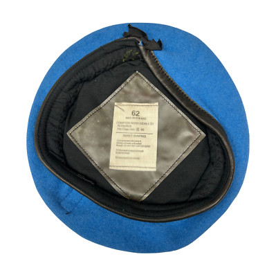 UNITED NATIONS BASKENMÜTZE - Größe 61 cm, UN hellblaue Wollhaube, britisches Militär