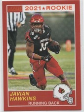 2021 Chronicles Draft Score ORANGE #52 Javian Hawkins LOUISVILLE Rookie Card 35. rookie card picture