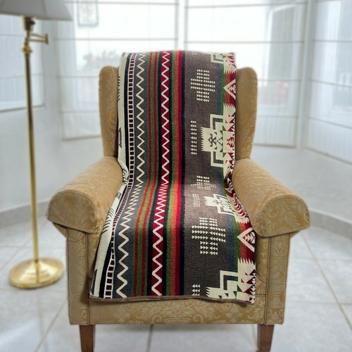 Extra Large Soft & Warm ALPACA Wool Blanket Andean Southwest Pattern 75x90 in - Picture 6 of 9