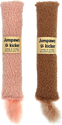 2 Pack Natural Interactive Catnip & Silvervine Cat Kicker with Tail, Bite Resist
