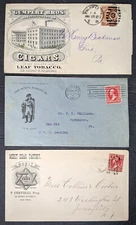 6 piece ad cover Tobacco  lot 1880s-1901 various uses [Y.114]