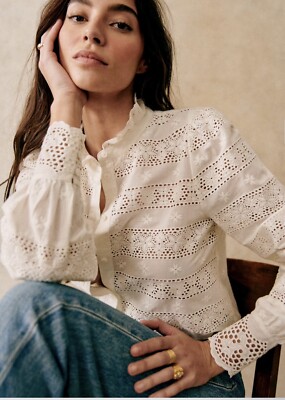SEZANE CASSY SHIRT WHITE SIZE 2 | eBay