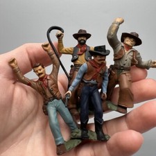 Vintage Soviet USSR Plastic Character Set of 8 Soldiers Cowboys Signed