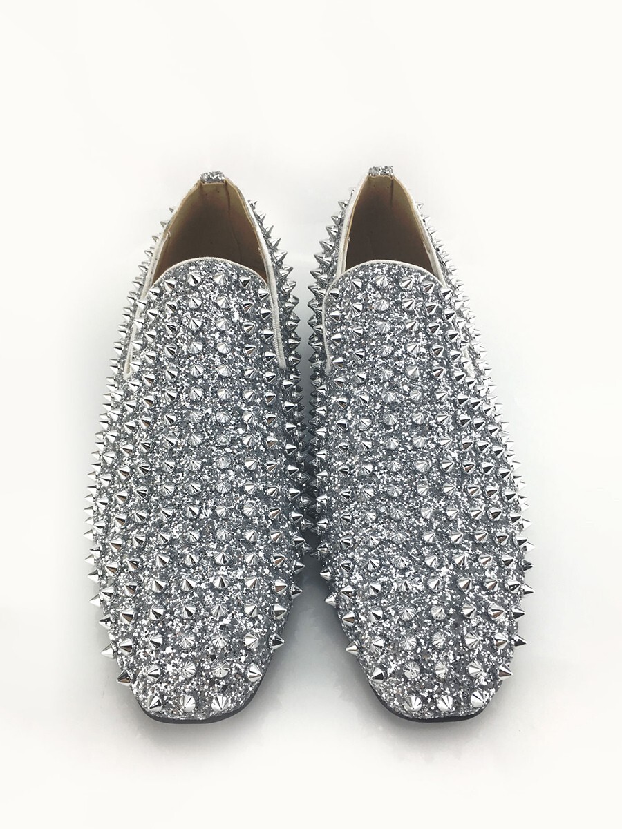 Silver Studded mens Shoes OneDrop_Handmade_Dress_Shoes_S  main image 2