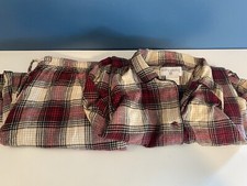 VTG Women  s KATHY IRELAND Pajama Set Plaid Sz L 100 Cotton Drawstring Bottom