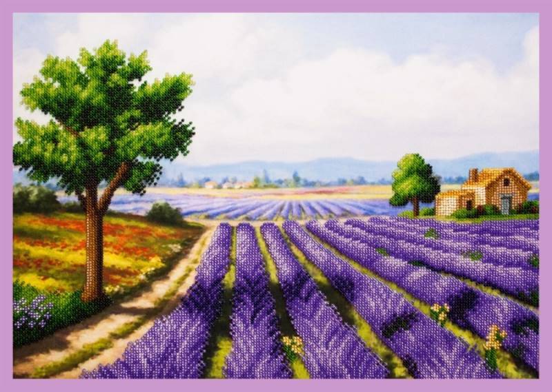 Kit Lavender Provence Hand Embroidery Needlework Kit