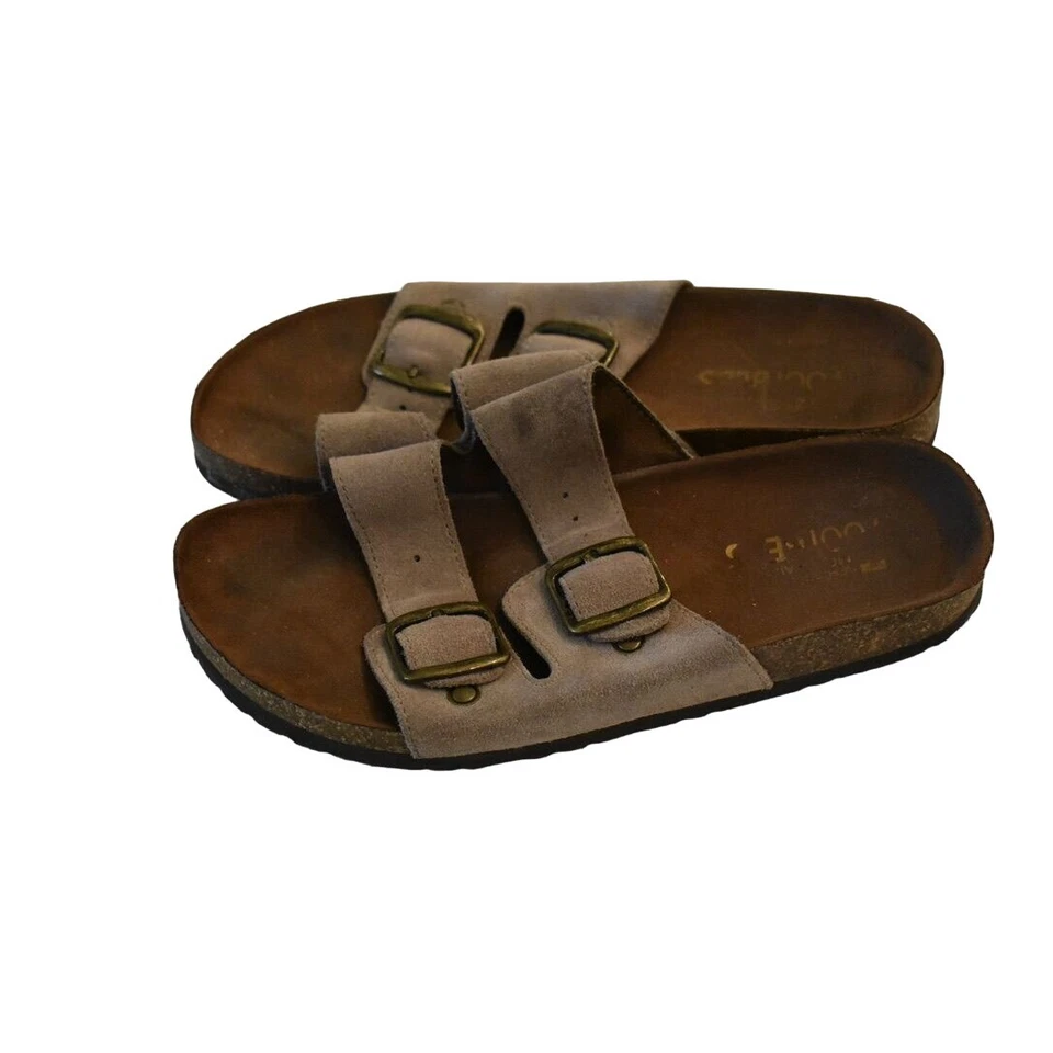 Sandalias cómodas de gamuza de montaña blancas para mujer talla 8M Foto 3 de 4