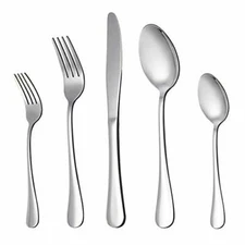 20 Piece Silverware Flatware Cutlery Set, Stainless Steel Utensils Service for 4