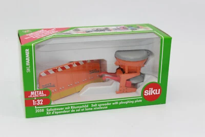 Siku 2058 Salzstreuer + Räumschild 1:32 NEU + OVP für Traktor Fendt Claas usw