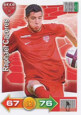 RAPHAEL CACERES # DIJON FCO KARTEN PANINI FUSSBALL 2011 2012 ADRENALYN XL - O