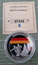 Münze 10Dollar Fußball Germany WM 2006 mit Zertifikat in Plastikbox NEU