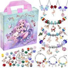 Charm Bracelet Making Kit  Unicorn/Mermaid Girl Toy- Ideal Crafts for Ages 8-12