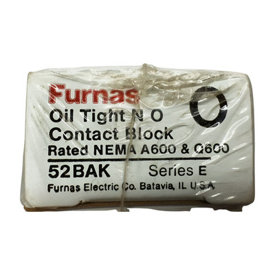 Furnas 52BAK Oil Tight NO Contact Block Series E, A600 & Q600 **Free Shipping**
