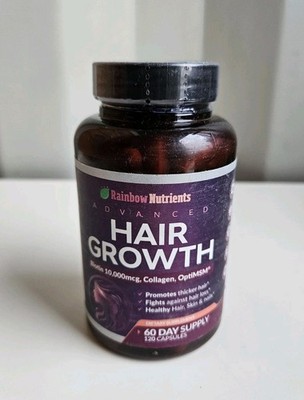 Rainbow Nutrients Advanced Hair Growth Hair Skin & Nail Health  Biotin Collagen