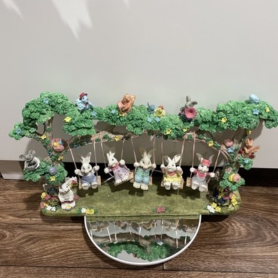 Vintage ESN  ''Quintet of Swinging Bunnies Scene'' Figurine without a box