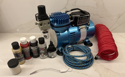 Master Airbrush Air Brush Kit with Air Compressor TC-320, Airbrush Colors & More