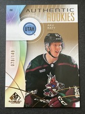 2024-25 UD SP Game Used - Aku Raty Authentic GOLD Rookies 078/100