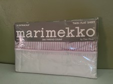 Vtg New in Package Marimekko Dan River Mauve Pink Striped Twin Flat Sheet Only