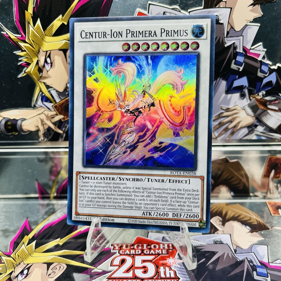 Yugioh Centur-Ion Primera Primus ROTA-EN038 Super Rare 1st Ed Near Mint ...