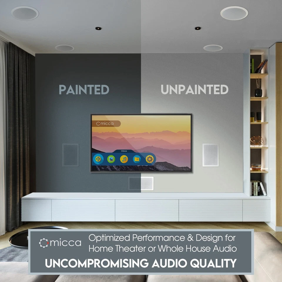 Altavoz de canal central de pared bidireccional doble de 5,25 pulgadas M-CS para cine en casa, Wh... Foto 3 de 4