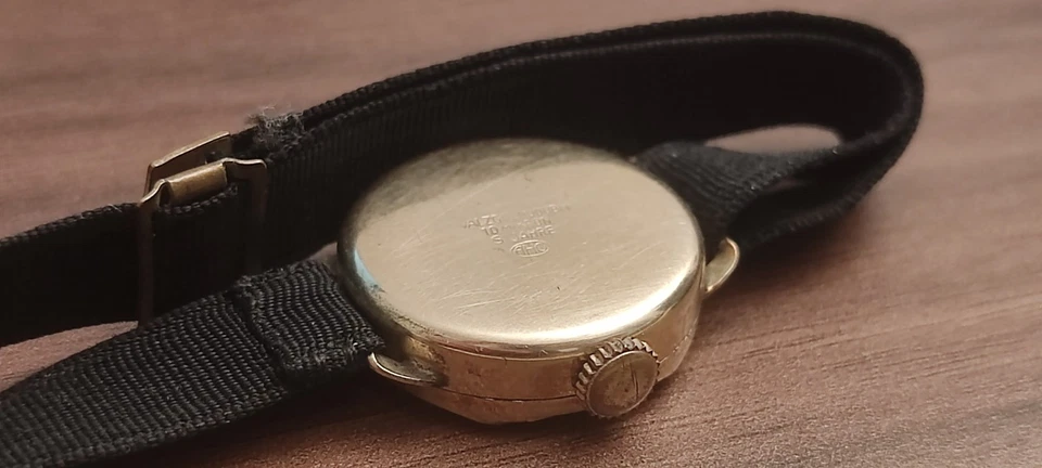 AHO 10 Mikron Damenuhr Golddouble, Walzgold Vergoldet, Vintage Alt Rar Sammler - Bild 3 von 4