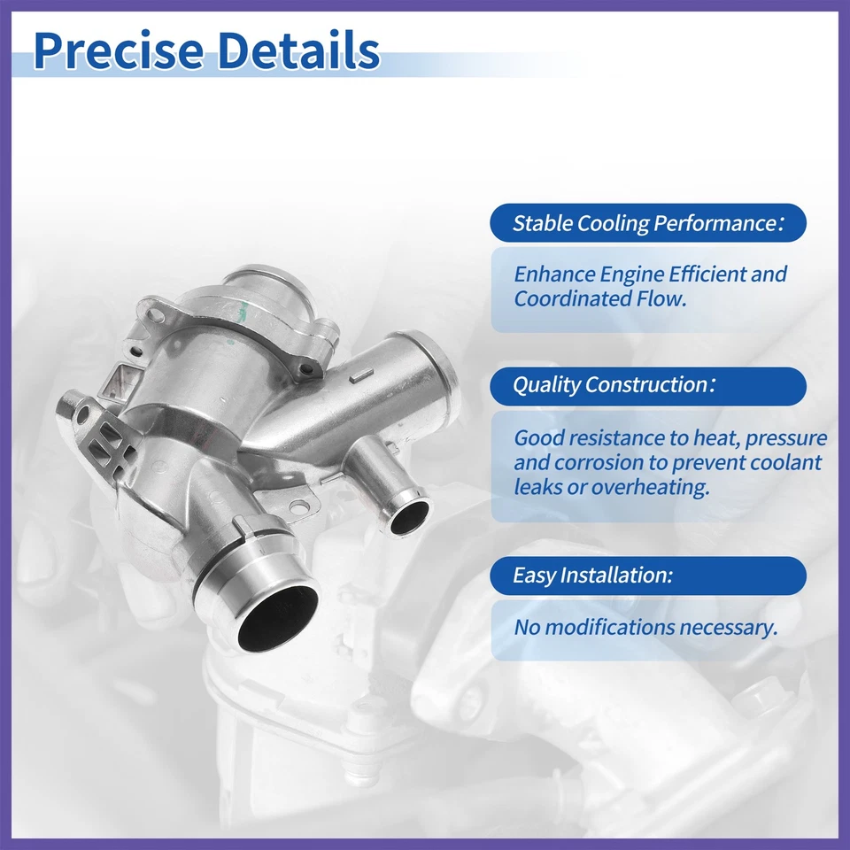 Conjunto de carcaça de termostato líquido de arrefecimento do motor nº LR035124 para Jaguar F-Type - Imagem 4 de 4