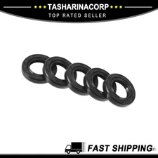 Oil Seal Seal Ring Rotary Shaft Seal NBR Rubber 15x25x5mm Black 5 Pcs