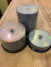 DVD+R Lot - 175 Total Discs on 3 Spindles - Amazon Basics, Maxell, Memorex