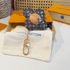 Louis Vuitton Women's Black Leather Sunflower Charm Keychain — photo 3