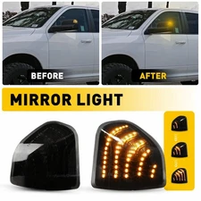 LED Side Signal Mirror Turn Lights For 2010-2018 Dodge Ram 1500/2500/3500 Pickup