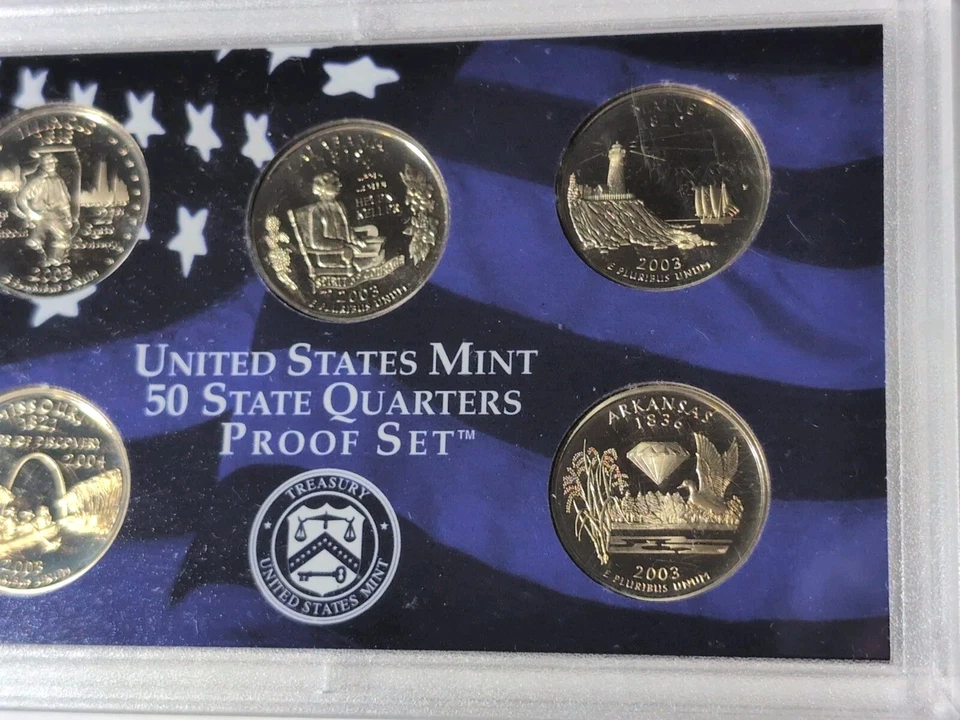 2003 50 States Quarters Proof Set In Box Coin Collectible Frosty Beauties - Image 3 of 4