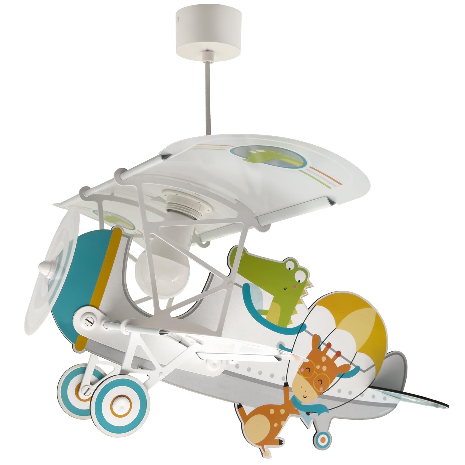 Lampe enfant avion blanc crocodile pour eviter la peur du noir en chambre