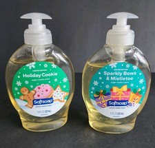 Softsoap Limited Edition Hand Soap Holiday Cookie Sparkly Bows Mistletoe 7.5 oz