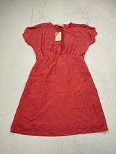 Universal Thread Tie Waist Mini Dress Red Recent - Womens S