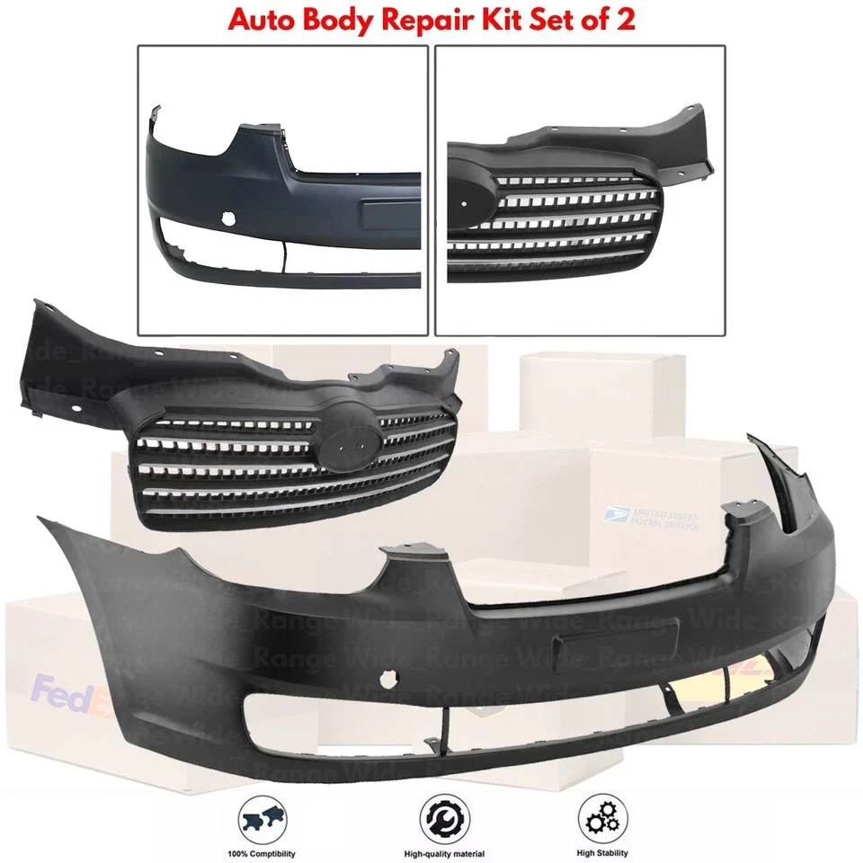 Kit de montaje de cubierta de parachoques delantero fascia y rejilla para Hyundai Accent 2006-2011 Foto 2 de 4