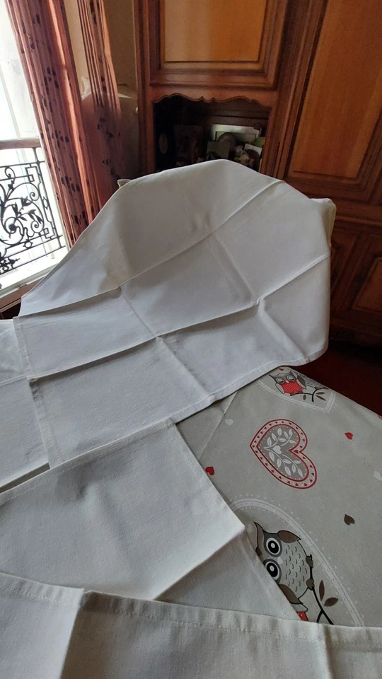 lot de 6 TORCHONS ANCIENS EN Coton ? Lin ? Blancs - Photo 4/4