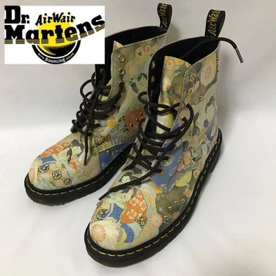 Bottes Dr.Martens Ukiyoe motif japonais taille UK7 26 cm sans boîte d'occasion - Photo 1/4