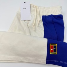 Nike Mens Tennis Shorts XL Cream Blue Colorblock Drawstring Waist NEW Nike Mens Tennis Shorts XL Cream Blue Colorblock Drawstring Waist NEW - Image 1